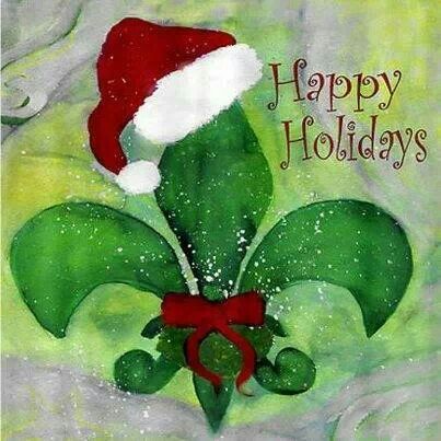 happy holidays fleur de lis