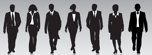 employees silhouettes