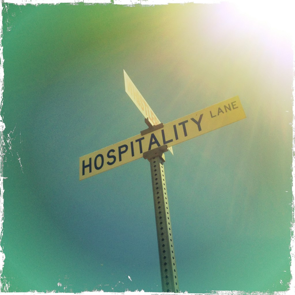 hospitality lane sign