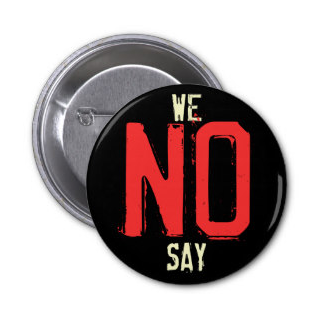 we say no button